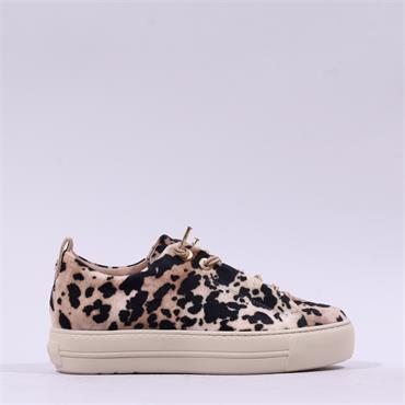Paul Green Platform Bungee Lace Suede - Leopard Print